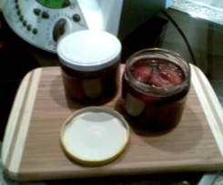 Rotweinzwetschgen (haltbar in Gläser)