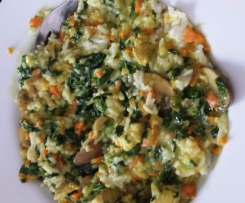 Hähnchenspinatcurry mit Basmatireis