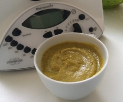 Erbsen-Süßkartoffel-Hirse-Brei