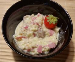 Spitzkohlsalat mit Apfel, Spargel und Schinken