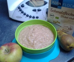 Birne-Apfel-Brei mit Haferflocken