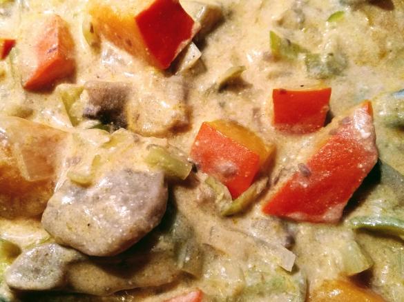 Herbstliches Kürbisragout mit Pilzen