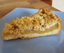 Apfelkuchen, Apfelmus-Kuchen, Streuselkuchen mit Apfel