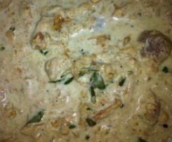 Pfifferlinge auf Pfannkuchen