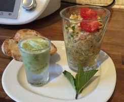 Wasabi-Minz-Sorbet zu Lachstatar