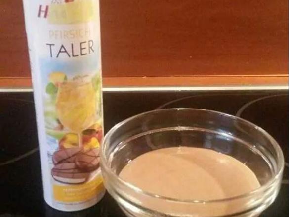 Schoko-Pfirsich-Pudding
