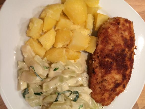 Kohlrabigemüse und Kartoffeln