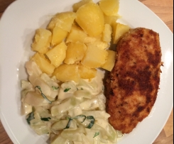 Kohlrabigemüse und Kartoffeln
