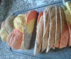 Deutschlandbrot - Variation von bunter Brotzopf perfekt zur WM 2018!