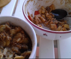 Porridge gekocht oder overnight Variante - vegan - veggie - low fat - gesund - fitness