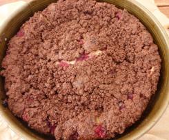 Russischer Zupfkuchen mit Himbeeren