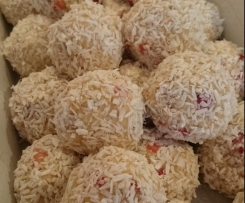 Schneebälle Erdbeer-Kokos