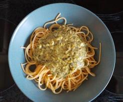 Spaghetti mit Spinat - Knoblauchsosse