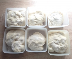 Pizzateig (für 6 runde Pizzen)