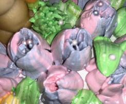 Eiweiß-creme für Tortendekoration