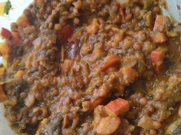 Linseneintopf mit Kürbis - vegan - vegetarisch - veggie - gesund - low fat - fitness