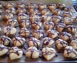 Flammende Herzen mit Nougat