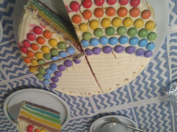 Regenbogentorte 