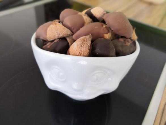 Schokolierte Bananen-Brot Happen