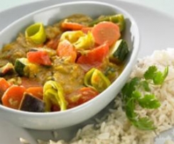 Gemüsecurry mit Reis