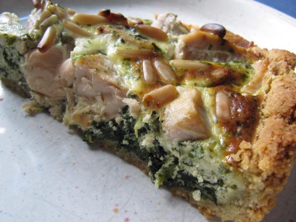 Feine Quiche mit Lachs und Spinat