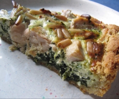 Feine Quiche mit Lachs und Spinat