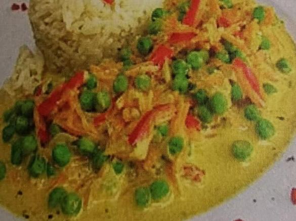 Reis-Gemüse-Pfanne mit Frischkäse