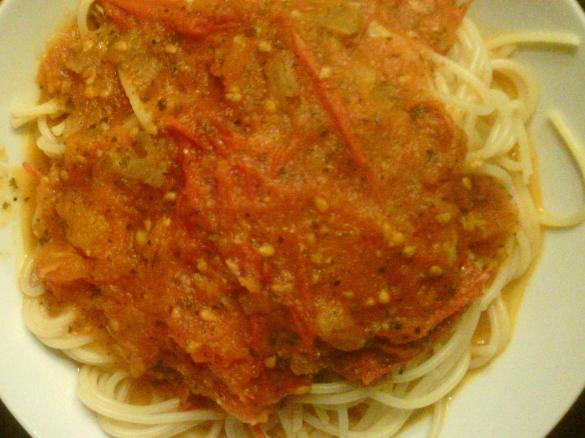 Spaghetti mit Tomaten=Basilikum-Sauce WW tauglich