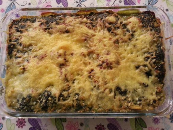 Spätzle-Spinat Auflauf