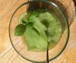 30 Sekunden Basilikum Granita (Sorbet ohne Ei)