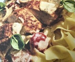 Hähnchen in Parmesansoße