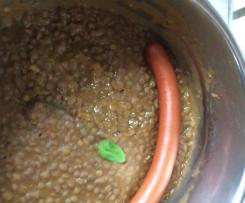 Original schwäbisch  Linsen u Spätzle