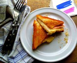 Croque Monsieur, cremiger französischer Schinken-Käsetoast