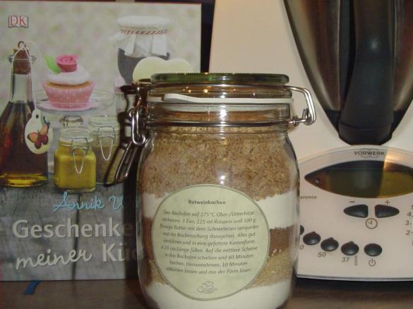 Backmischung zum Verschenken - Rotweinkuchen
