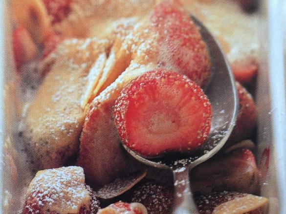 Überbackenen Erdbeeren