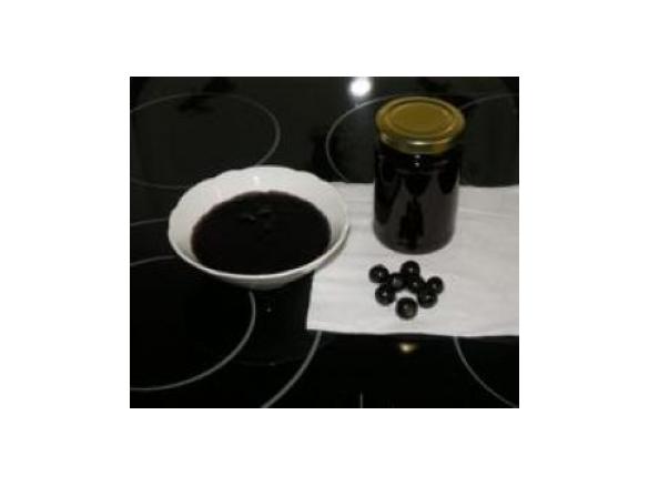 Schwarze Johannisbeer Marmelade mit Apfel