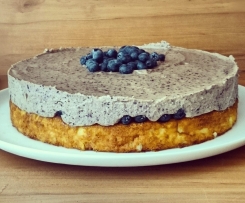 Reistorte mit Heidelbeer-Quark-Topping (glutenfrei)