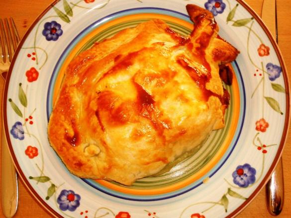 Blätterteigfisch mit Lachs-Spinat