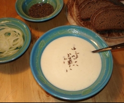 Variation Cremiger Kochkäse mit wenig Harzer