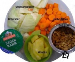 Weisskrautsalat Thai Rohkostsalat