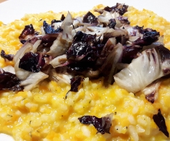 Möhren-Süsskartoffel-Risotto mit Radichio