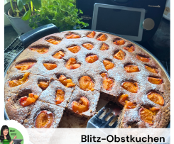 Blitz-Obstkuchen zuckerfrei
