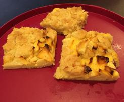Apfelkuchen mit Quark und Streusel