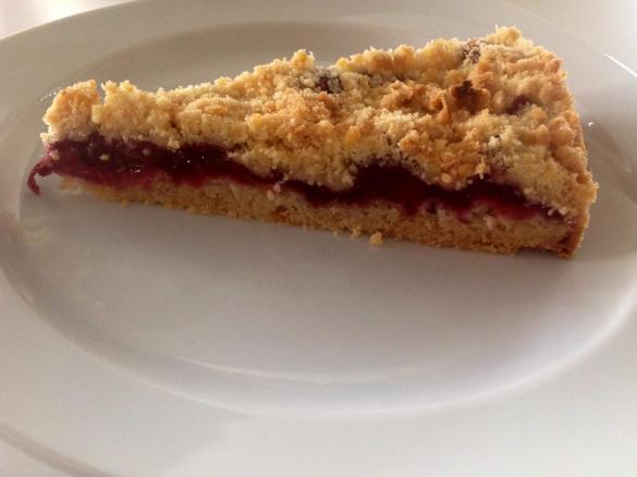 Variation von 10 Minuten Kirschstreuselkuchen ohne Ei