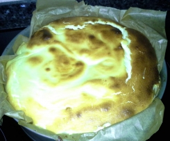 Variation von Pfälzer bodenloser Käsekuchen mit Zitronenzeste