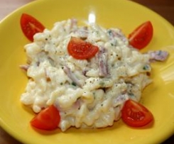 Quark-Spätzle Carbonara