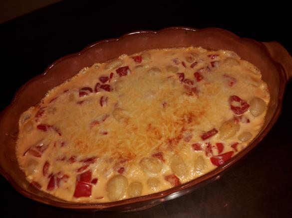 Gnocchi Auflauf scharf (mit Brunch Paprika und Peperoni)