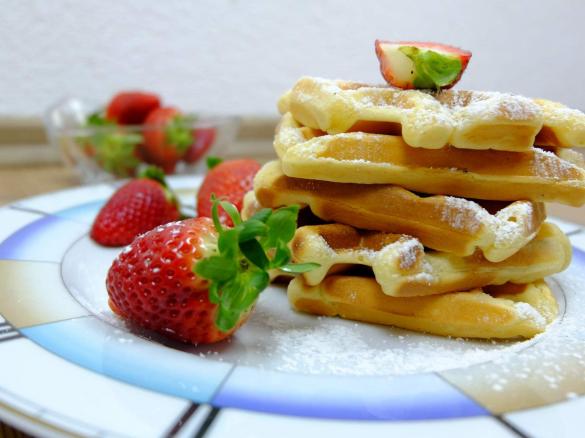 Crème Fraiche Waffeln