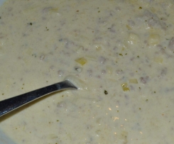  Variation von Hackfleisch-Käse-Lauch-Suppe