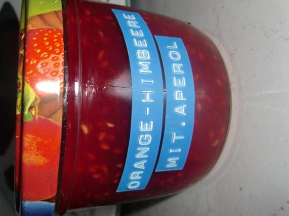 Orangen-Himbeermarmelade mit Aperol